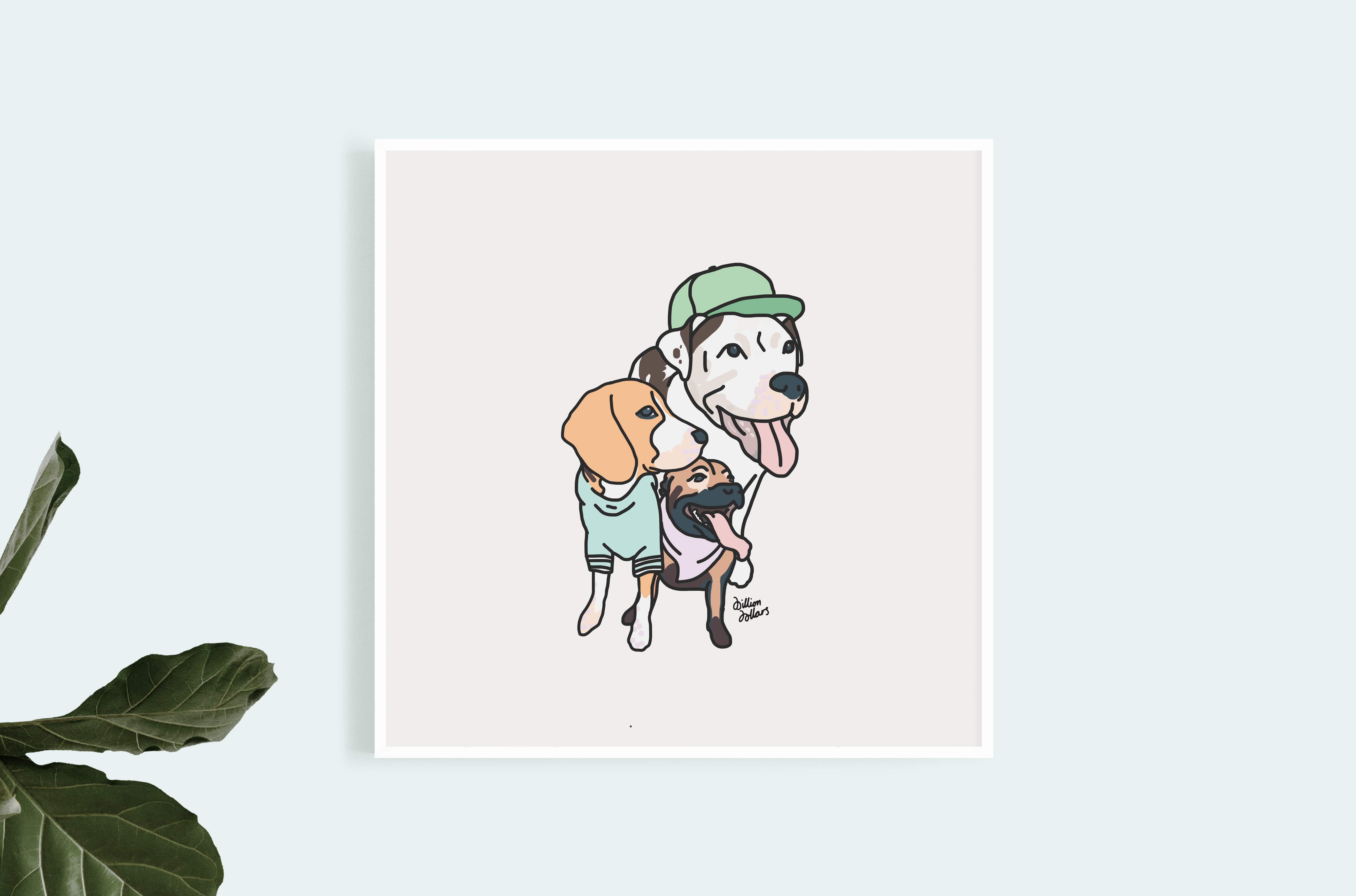 Pet Portrait Illustration